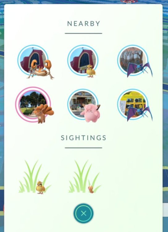 nearby pokemon go