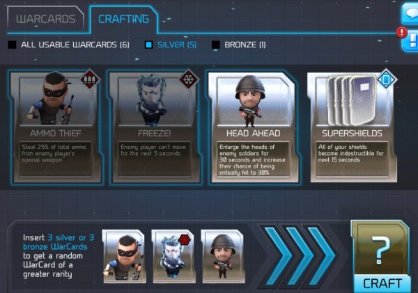 warfriends craft gold warcard