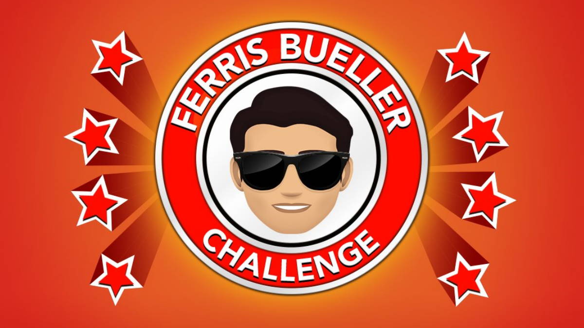 ferris bueller's face in a red circle
