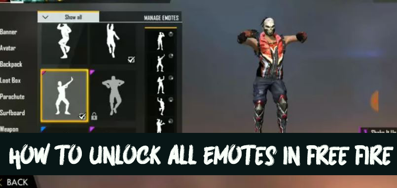 How to Unlock All Emotes in Free Fire | Touch, Tap, Play
