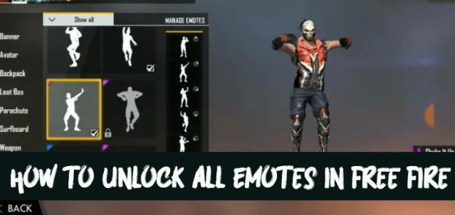 How to Unlock All Emotes in Free Fire