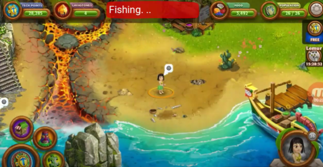 How to fish in Virtual Villagers: Origins 2 - Touch, Tap, Play