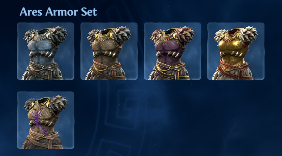 Immortals Fenyx Rising all armour sets Touch, Tap, Play