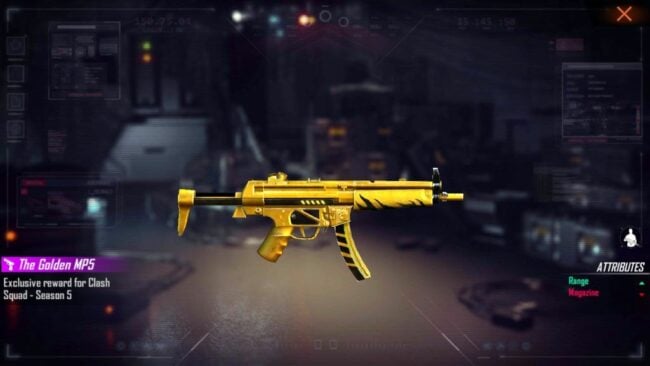 Free Fire: How to get a free Golden MP5 skin | Touch, Tap, Play