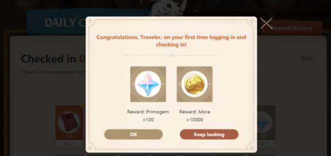 Genshin Impact Daily Check In Event Guide Touch Tap Play