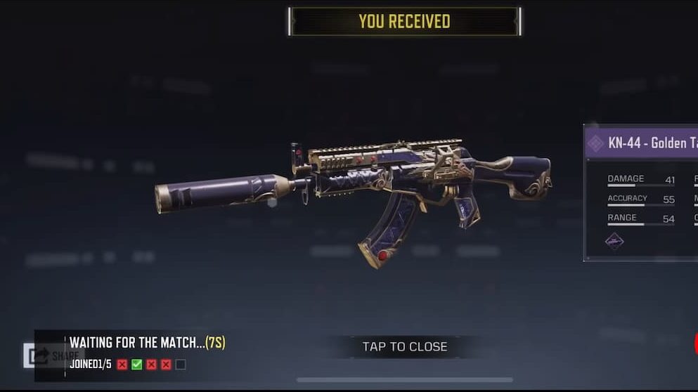 COD Mobile: How to get a free KN-44 – Golden Talon skin - Touch, Tap, Play