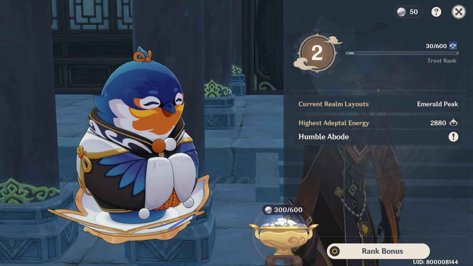 How to increase Serenitea Pot Trust Rank in Genshin Impact Touch, Tap