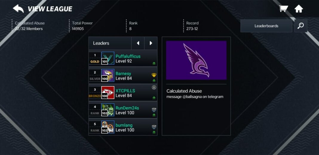 Best Madden Mobile Teams Touch, Tap, Play