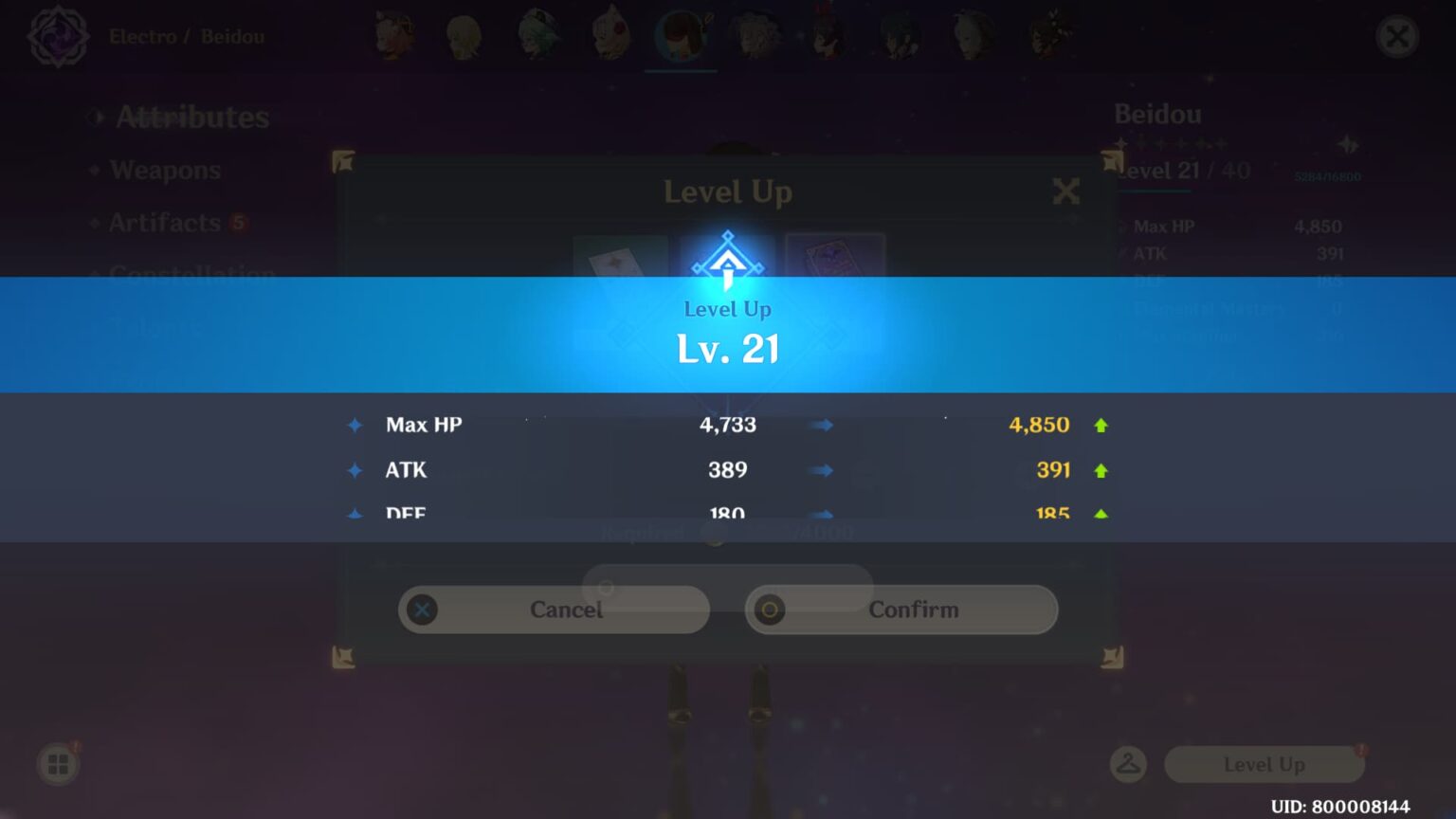Genshin Impact Level Up – Genshin Impact Versions – EASG