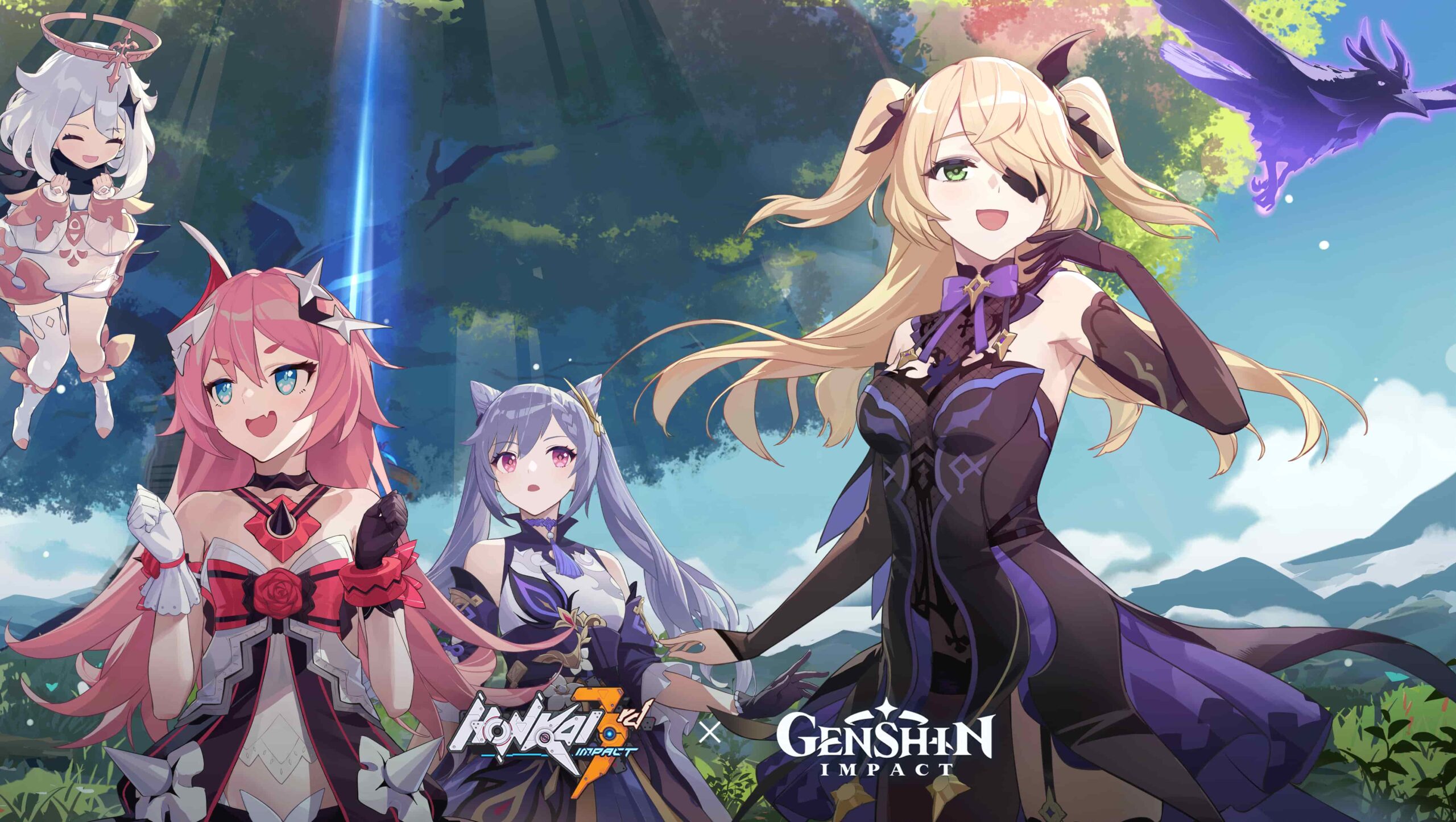 Honkai crossover Genshin Keyart-EN