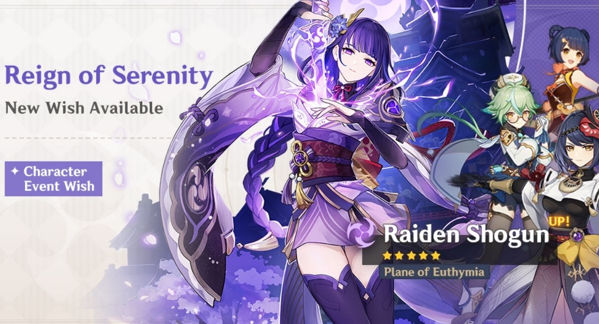 All Featured Four Star Characters on Raiden Shogun(Baal) Banner