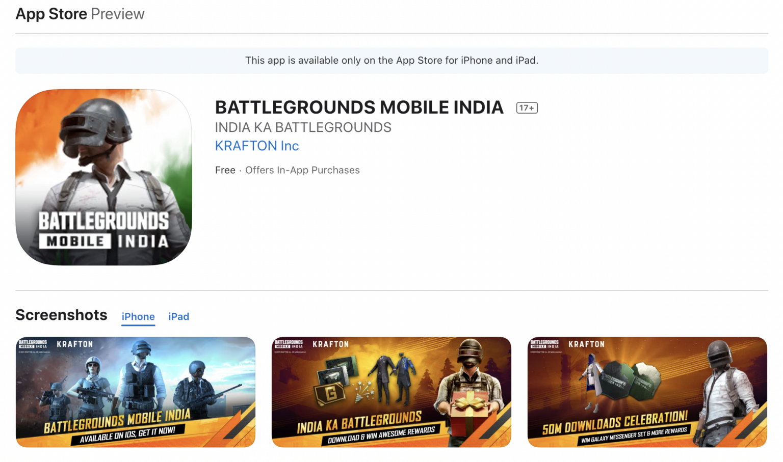 BGMI launched on iOS How to download, size, minimum requirements and