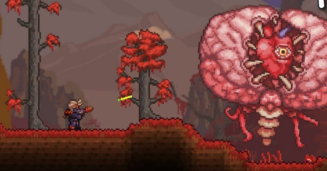 Terraria How to Summon and Defeat the Brain of Cthulhu