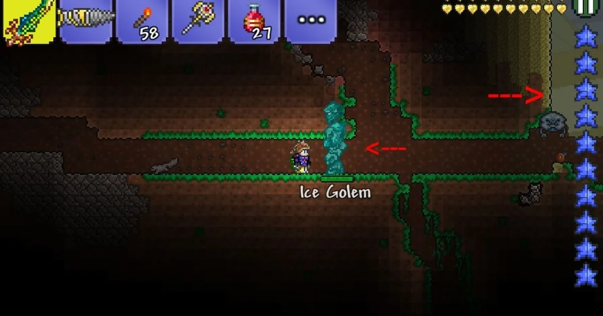 Terraria: How to Find and Defeat an Ice Golem