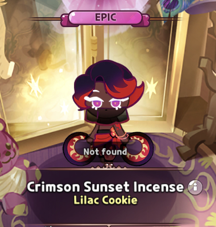 crimson sunset incense lilac cookie costume