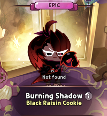 burning shadow black raisin cookie costume
