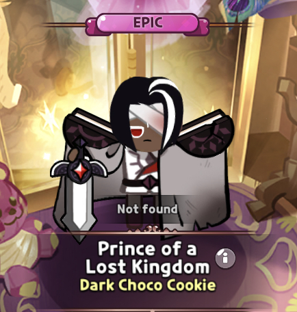 prince of a lost kingdom dark choco cookie costume