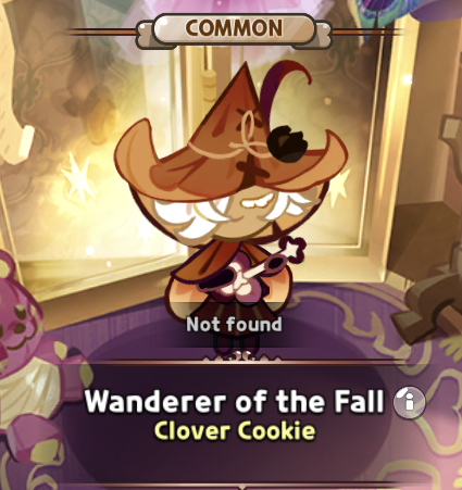 wanderer of the fall clover cookie costume