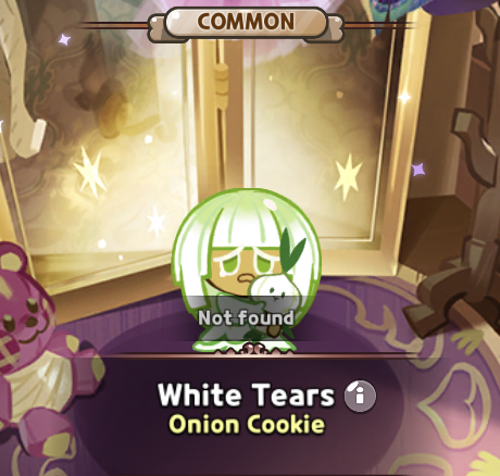 white tears onion cookie costume