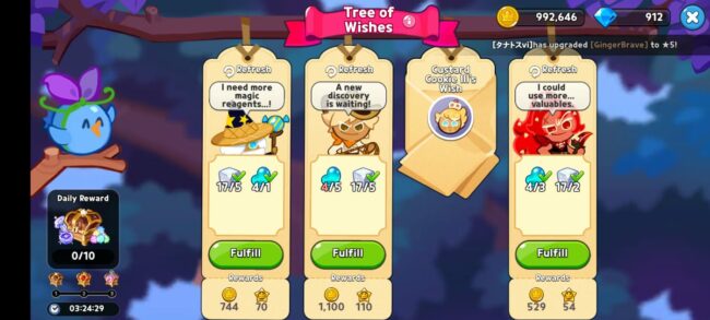 Tree of wishes in cookie run kingdom