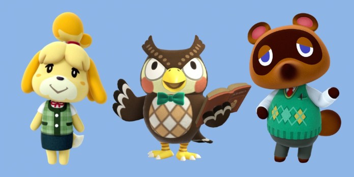Isabelle, Blathers and Tom Nook in Animal Crossing Pocket Camp
