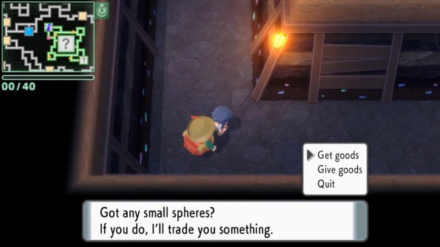 The player buying items from a hiker in pokemon brilliant diamond