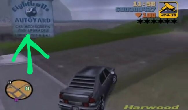 Where To Find 8 Ball Autos In GTA 3 GTA 3 8 Ball Location Touch Tap Where To Find 8 Ball Autos In GTA 3 2 650x383 