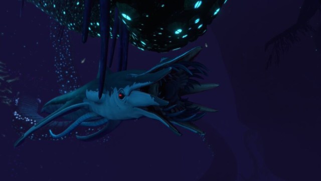 a squid shark in subnautica: below zero