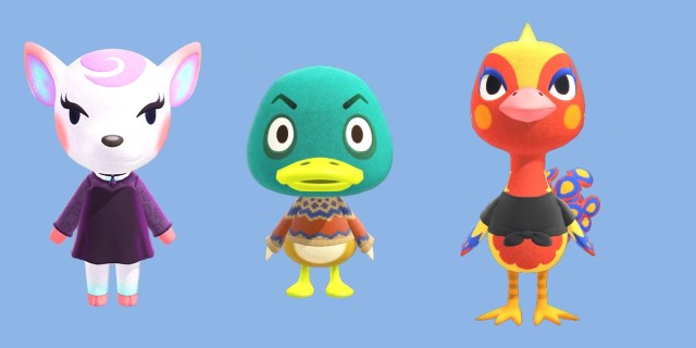 Diana, Drake and Phoebe in Animal Crossing Pocket Camp