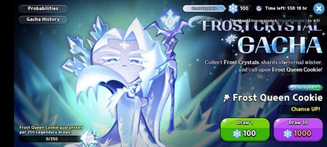 frost queen cookie in cookie run kingdom