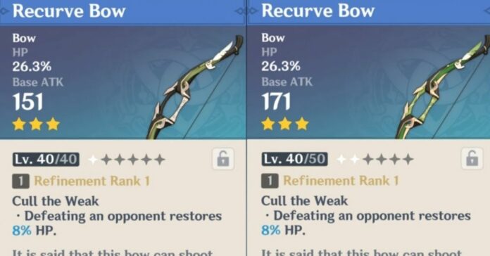 How to Get the Recurve Bow in Genshin Impact