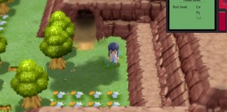 the trainer standing in front of the solaceon ruins in pokemon brilliant diamond