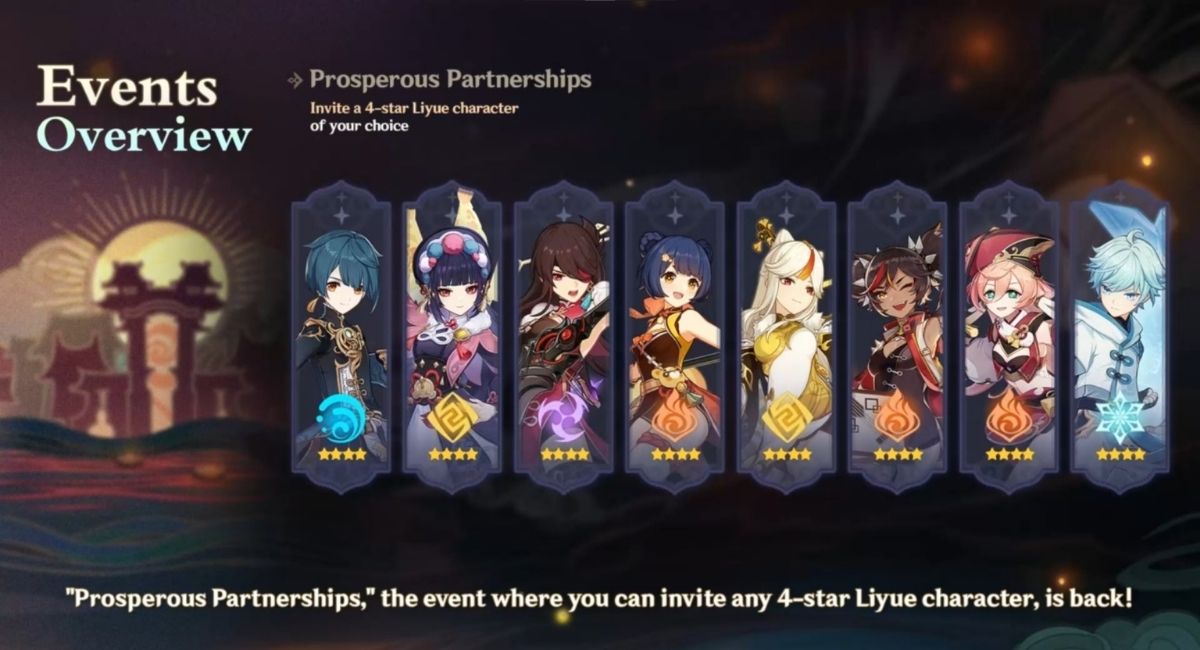 Genshin Impact 2.4 Prosperous Partnerships Event