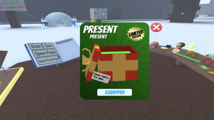 How to Get the Present Cauldron Skin in Roblox Wacky Wizards