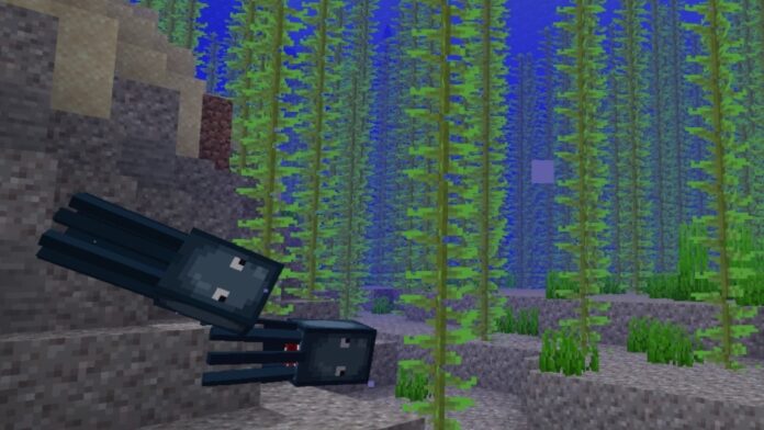 a group of kelp in minecraft