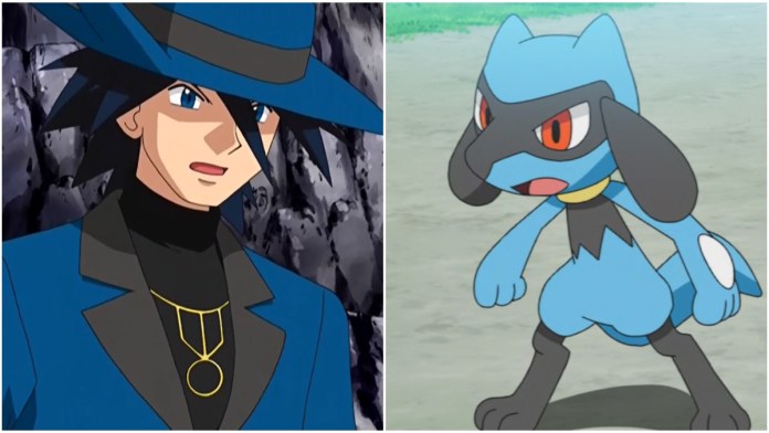 riley and a riolu from pokemon