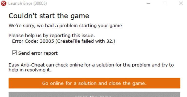 How to Fix 30005 (CreateFile failed with 32) in Fortnite - Touch, Tap, Play