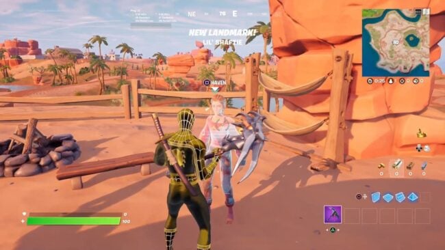 Talking to Haven, Shanta, or Galactico in Fortnite Chapter 3