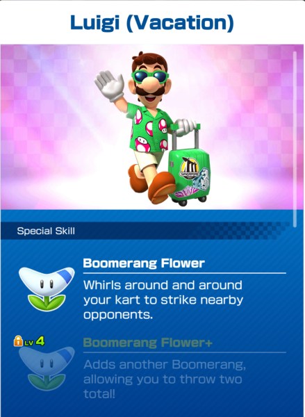 vacation luigi mario kart tour