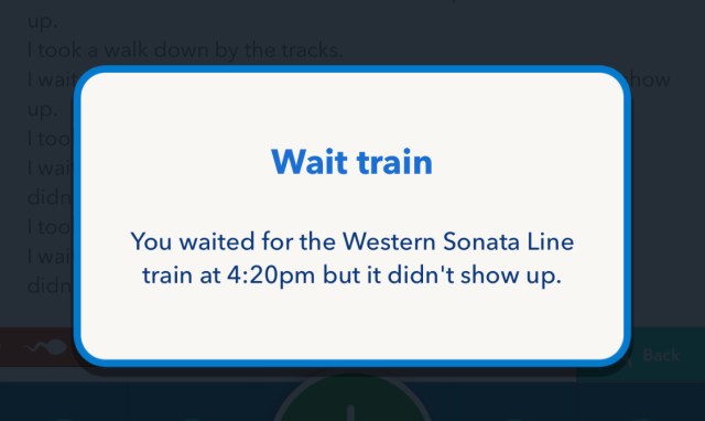 wait train bitlife