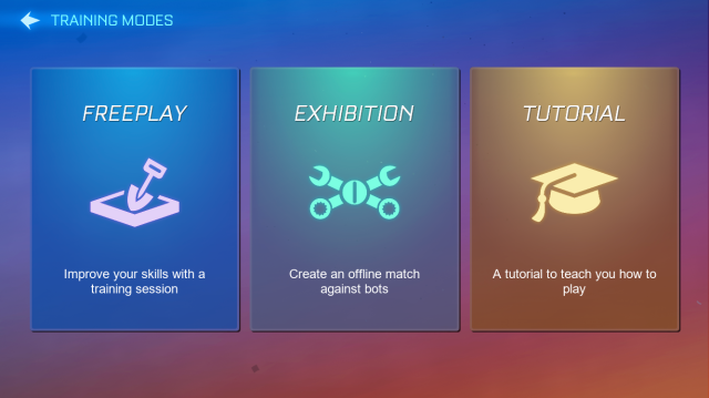 rocket league sideswipe training mode