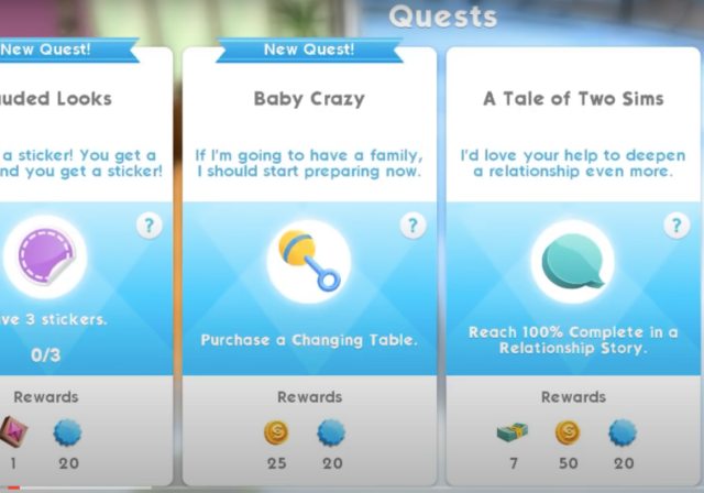 baby quest the sims mobile