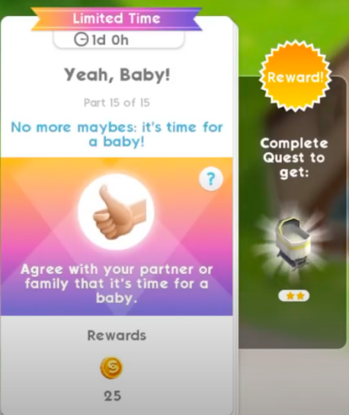 baby time sims mobile baby event