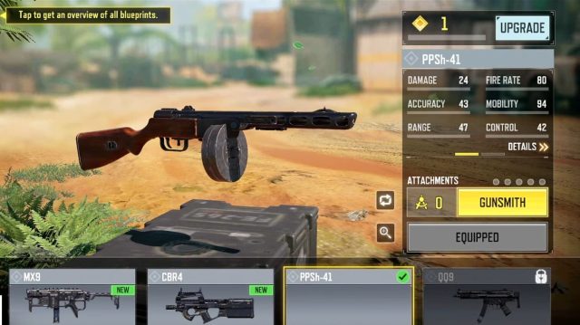PPSh-41 SMG in COD Mobile