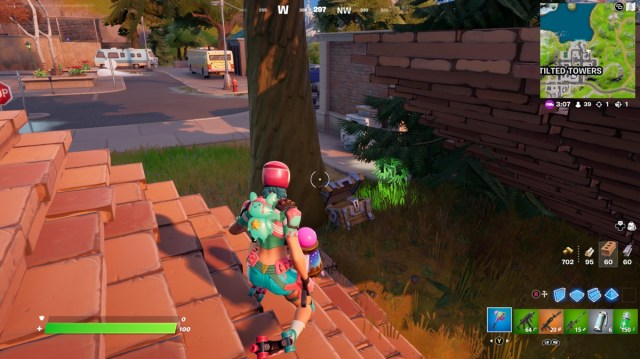 chest by tree in tilted towers loot