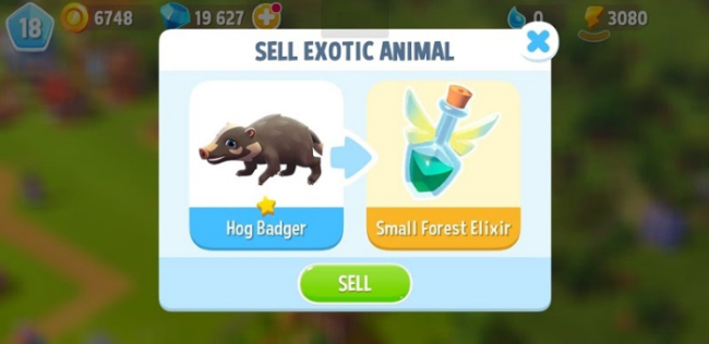 selling exotic animal in farmville 3