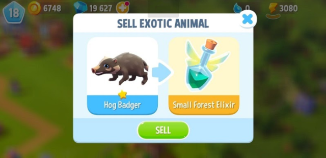 selling exotic animal in farmville 3