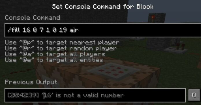 How to Use the Fill Command in Minecraft Bedrock