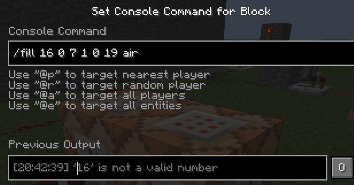 How to Use the Fill Command in Minecraft Bedrock Touch, Tap, Play