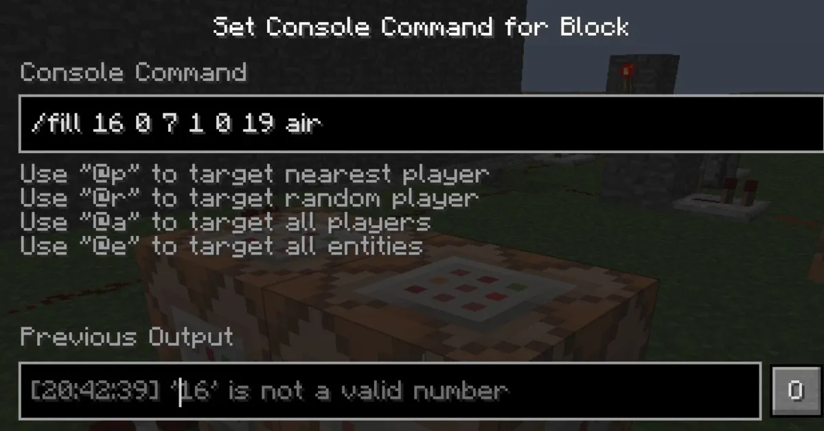 How to Use the Fill Command in Minecraft Bedrock